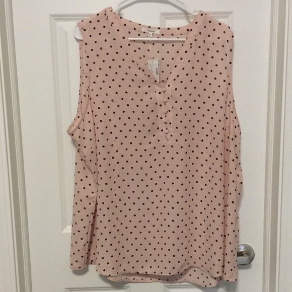 Maurices Tops - Pink polka-dot tank tunic